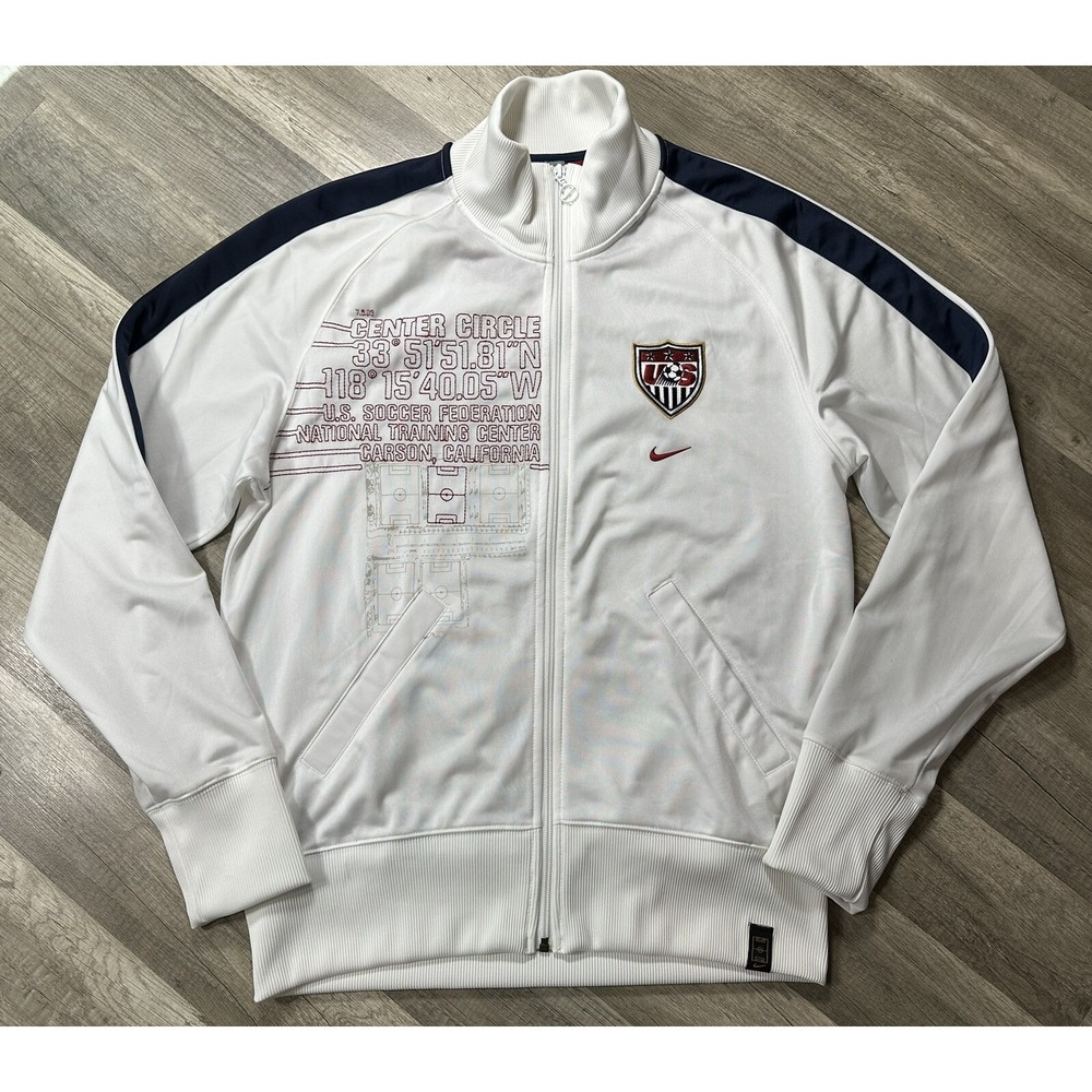 Nike US Soccer Team Track‎ Jacket Mens Size L Rare National Training Center